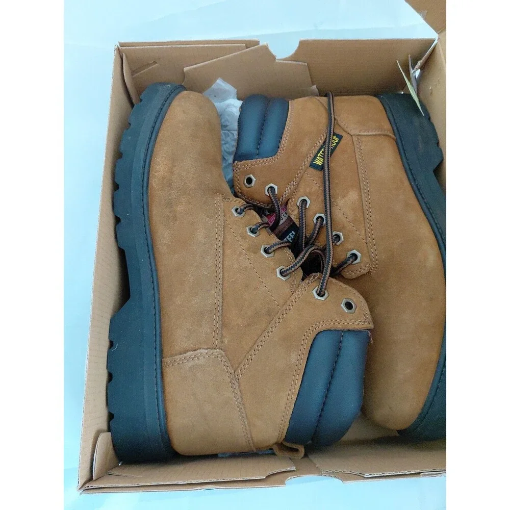 9.5 Mens  Work Boot BRAHMA, Waterproof Sueded, Bravo Brown Leather Steel Toe